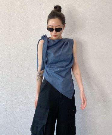 Denim Wrapped Vest #250401